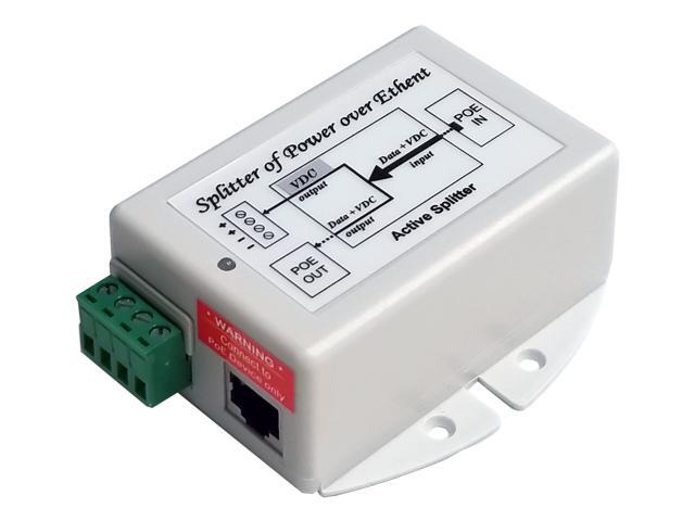 Tycon Power Systems - POE-SPLT-4812G-P - PoE Splitter, 48VDC 802.3at PoE Input, 48V 802.3at PoE Out and 12VDC @ 20W