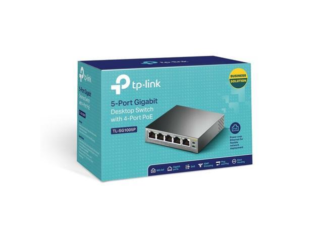 TP-Link TL-SG1005P 5-Port Gigabit Ethernet 1000Mbps Desktop Switch, 4 PoE Ports