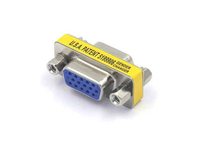 VCE 4-Pack VGA SVGA Coupler HD15 Female to Female Mini Gender Changer Coupler Vga Cable Adapter