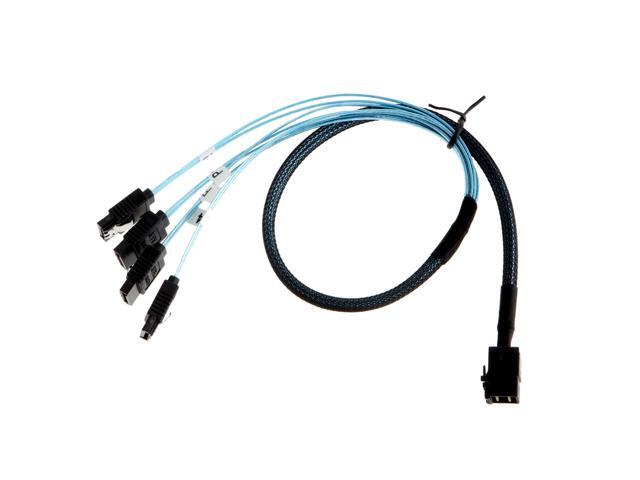 CableCreation 2-Pack Internal HD Mini SAS (SFF-8643 Host) - 4X SATA (Target) Cable,SFF-8643 to 4X SATA Cable, 1.6ft, SFF-8643 for Controller, 4...