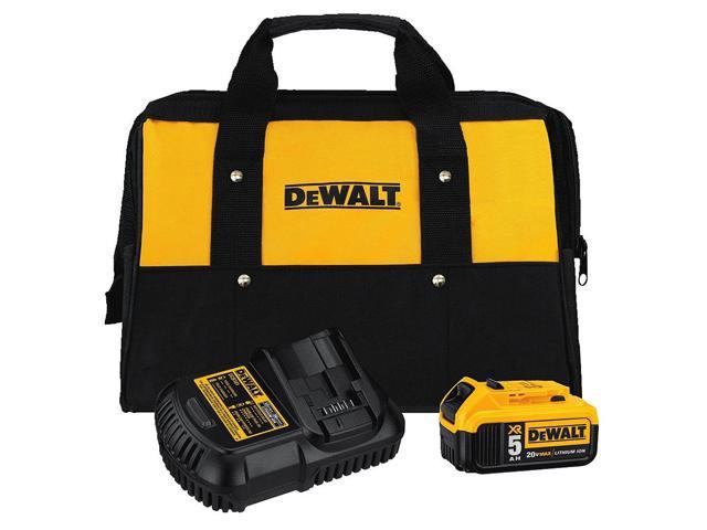 Photos - Other Power Tools DeWALT 20V MAX Battery and Charger Kit with Bag, 5.0Ah  EQVEG-00 (DCB205CK)