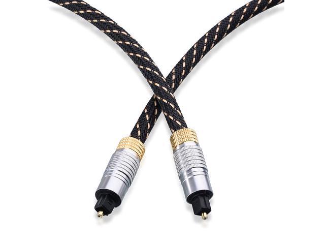 Cable Matters Toslink Cable (Toslink Optical Cable, Digital Optical Audio Cable) 15 Feet with Metal Connectors and Braided Jacket