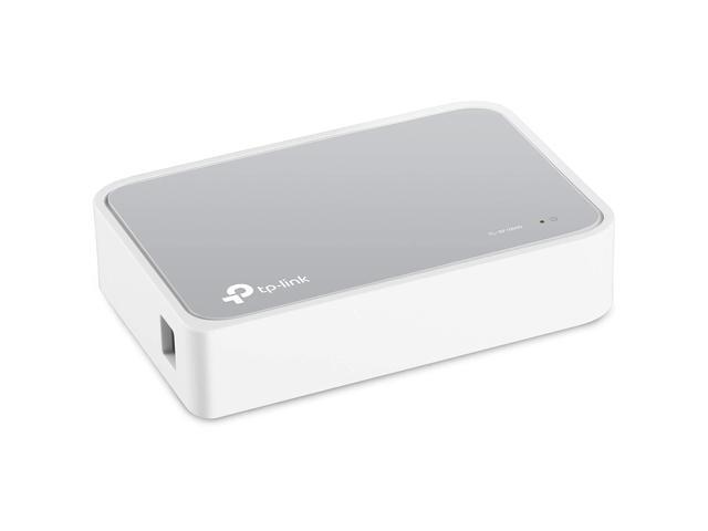 TP-Link 5 Port Fast Ethernet Switch Desktop Ethernet Splitter Ethernet Hub Plug and Play Fanless Quiet Unmanaged (TL-SF1005D), White
