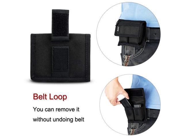 (3 Pockets) DSLR Battery and Memory Card Holder Pouch,Camera Battery and SD CF XQD Card Storage Case for AA Battery and LP-E6 LP-E10 LP-E12 LP-E17...