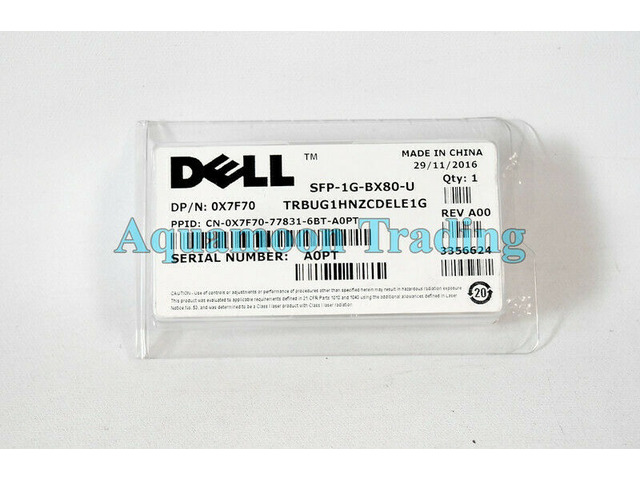 X7F70 Genuine OEM Dell Fiber Optical Transceiver Model SFP-1G-BX80-U Module