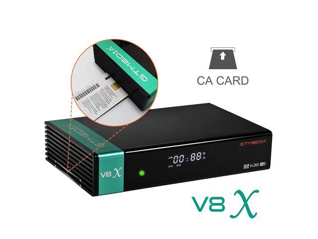 GTMEDIA V8X HD DVB-S/S2/S2X FTA Digital Satellite Receiver, Free to Air Built-in 2.4G WiFi TV Sat Decoder Supports Intelsat 901 at 27.5°W BBC Channel