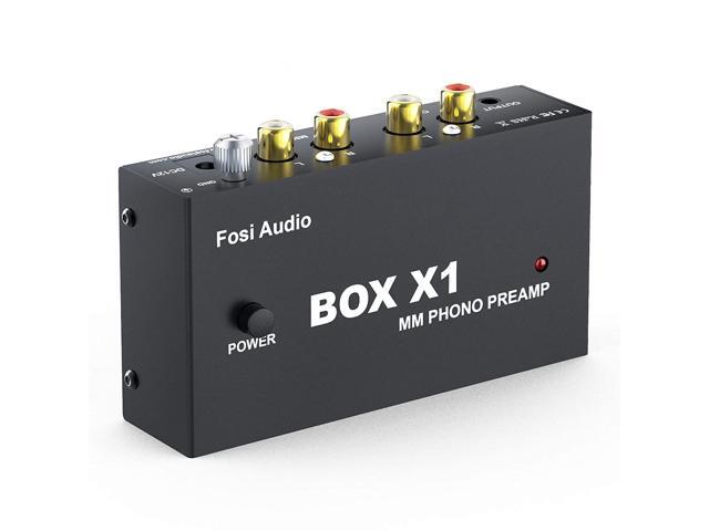 Fosi Audio Box X1 Phono Preamp for MM Turntable Mini Stereo Audio Hi-Fi Phonograph/Record Player Preamplifier with 3.5MM Headphone and RCA Output.