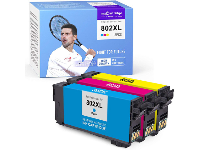Ink Cartridge Replacement For Epson 802Xl 802 Xl T802Xl For Workforce Pro Wf-4720 Wf-4740 Ec-4020 Wf-4730 Wf-4734 Ec-4030 Printer (Cyan, Magenta,...