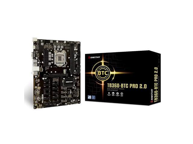 New Biostar TB360-BTC PRO 2.0 Core i7/i5/i3 (Intel 8th and 9th Gen) LGA1151 Intel B360 DDR4 12 GPU Mining Motherboard Upgraded Model
