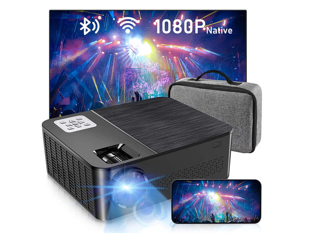 New 5G Wifi Bluetooth Projector, Full Hd Native 1080P Projector 10000 Lumens Support 4K,,Zoom,Keystone Correction, Compatible W/ Tv Stick, Ios,...