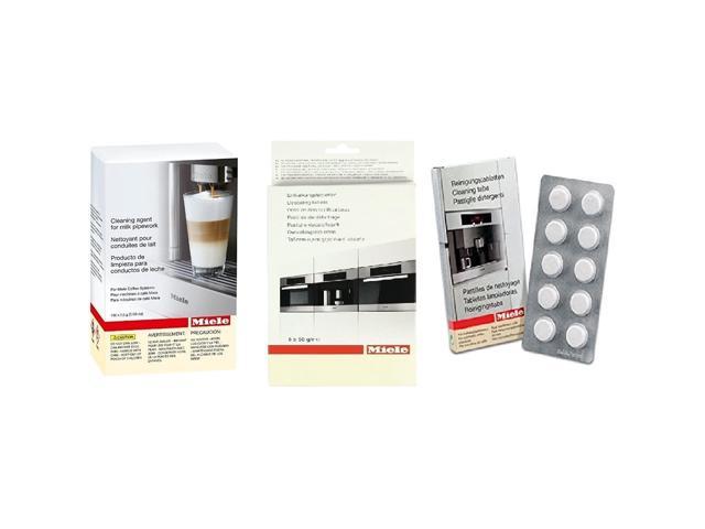 Miele Coffee Machine Cleaning Bundle: Descaling Tablets (6) Plus Cleaning Tablets (10) Plus Cleaning Agent For Milk Pipework (100) photo