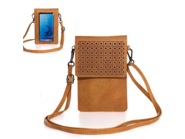 Touch Screen Leather Phone Purse With Clear Window Pocket Shoulder Strap Small Crossbody Bag Women Girls Wallet Pouch For Iphone 11 Samsung S20. (690129062326 Electronics Communications Telephony Mobile Phone Cases) photo