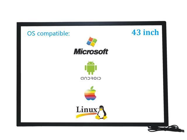 43 Inch 10 Points Infrared IR Multi Touch Screen Overlay Frame Panel USB Free Driver