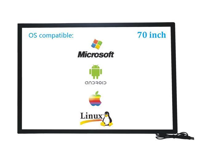 70 Inch 10 Points Infrared IR Multi Touch Screen Overlay Frame Panel USB Free Driver