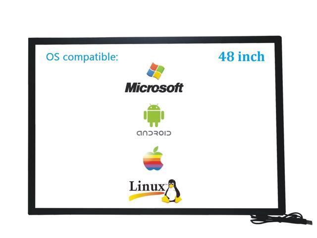 48 Inch 10 Points Infrared IR Multi Touch Screen Overlay Frame Panel USB Free Driver
