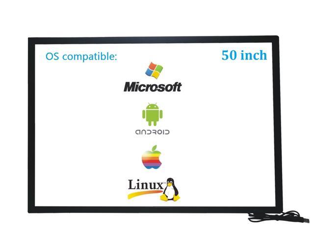 50 Inch 10 Points Infrared IR Multi Touch Screen Overlay Frame Panel USB Free Driver