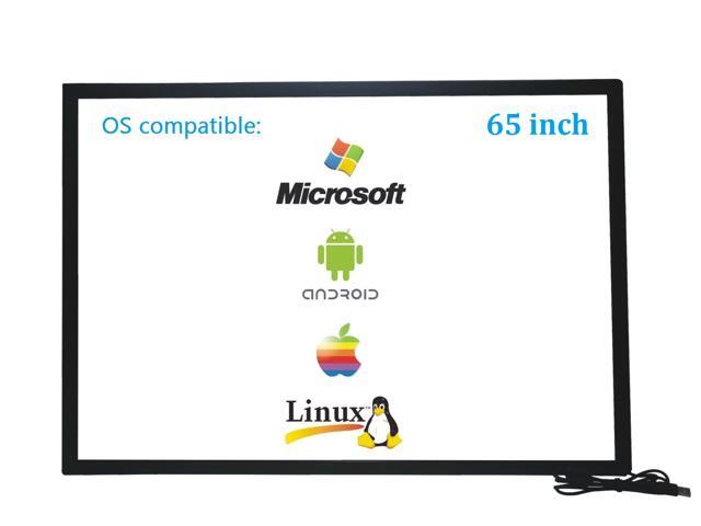 58 Inch 10 Points Infrared IR Multi Touch Screen Overlay Frame Panel USB Free Driver