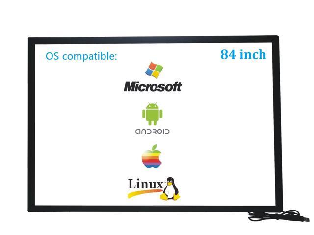 84 Inch 10 Points Infrared IR Multi Touch Screen Overlay Frame Panel USB Free Driver