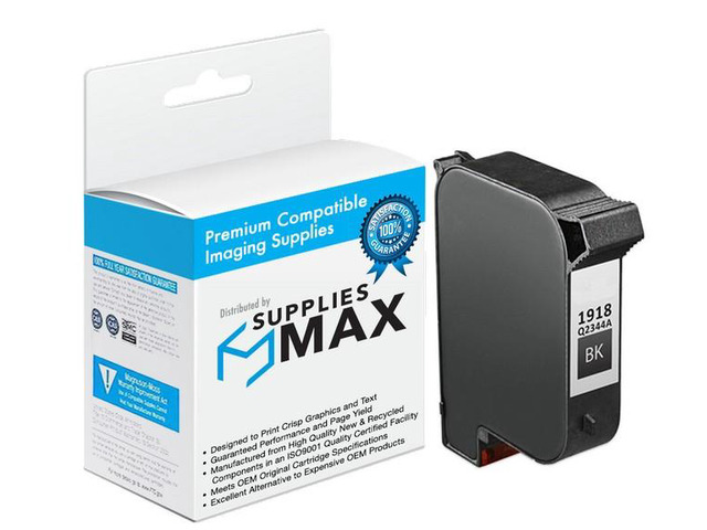 SuppliesMAX Remanufactured Replacement for HP NO. 1918 Black Fast Dry Inkjet (830 Page Yield) (Q2344A)