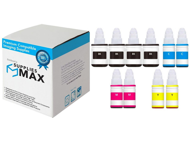 SuppliesMAX Compatible Replacement for Canon PIXMA G1200/G1501/G1510/G2200/G3200/G3510/G4200/G4210/G4510 Refill Ink Bottle Combo Pack (140 ML)...