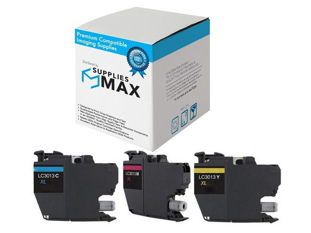 SuppliesMAX Compatible Replacement for Brother DCP-J572/J772/J774/MFC-J491/J497/J690/J890/J895DW High Yield Inkjet Combo Pack (C/M/Y) (LC-30133PKS)