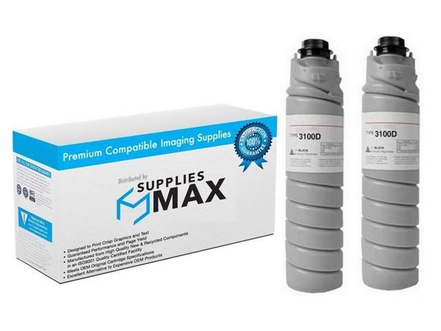 SuppliesMAX Compatible Replacement for Lanier 5235/5245/5435/5435MFD/5445/5445MFD Toner Cartridge (2/PK-27000 Page Yield) (TYPE 3100D) (480-0018_2PK)