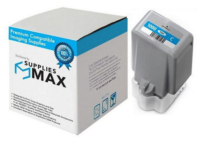SuppliesMAX Compatible Replacement for Canon ImagePROGRAF PRO 1000 Cyan Pigment Wide Format Inkjet (80ML) (0547C002)