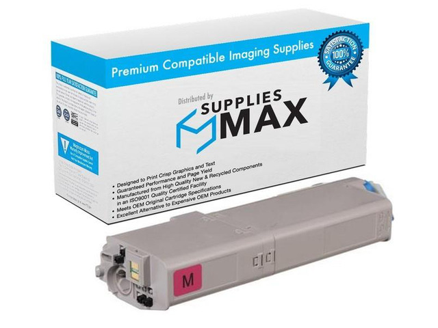SuppliesMAX Compatible Replacement for Okidata C532dn/C542dn/MC-563dn/MC-573dn Series Magenta High Yield Toner Cartridge (6000 Page Yield) (46490602)