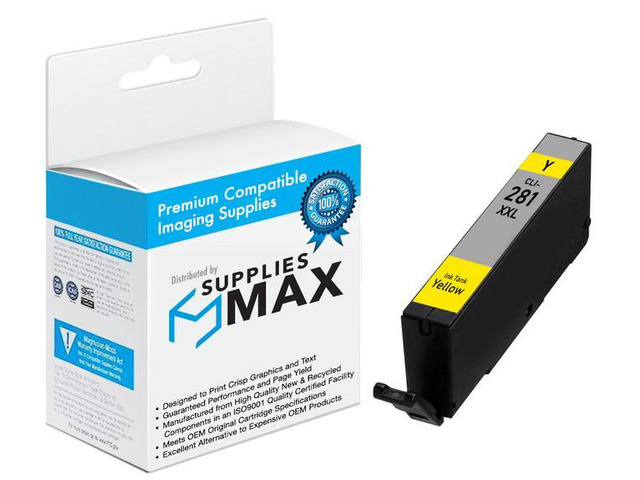 SuppliesMAX Compatible Replacement for Canon PIXMA TR-7520/TR-8520/TR-8620/TS-6120/TS-8120/TS-9120/TS-9520/TS-9521 Yellow Super High Yield Inkjet...