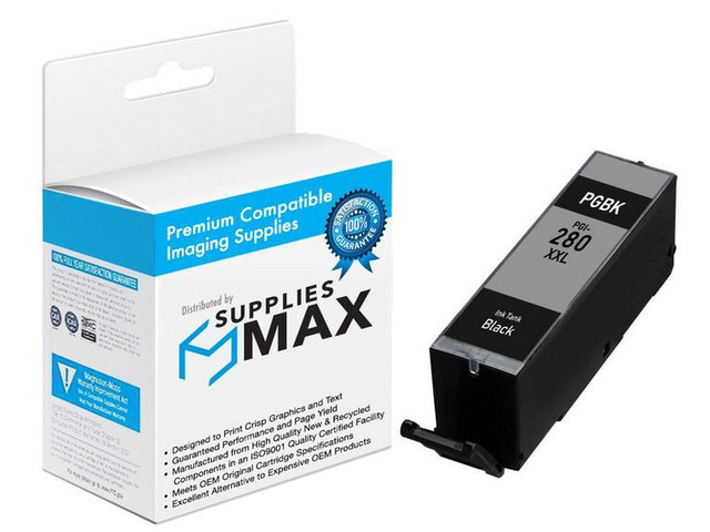 SuppliesMAX Compatible Replacement for Canon PIXMA TR-7520/TR-8520/TR-8620/TS-6120/TS-8120/TS-9120/TS-9520/TS-9521 Black Super High Yield Inkjet...