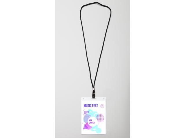 Avery Vertical Name Badges & Tickets, Durable Plastic Holders, Lanyards, 6' x 4-1/4', 75 Badges (8521)