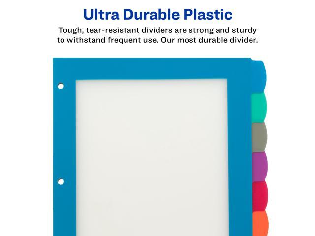 Avery Ultralast Big Tab Plastic Dividers, 8-Tab Set, Multicolor (24901)