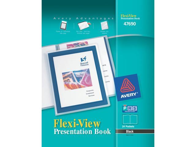 Avery Presentation Books 24 Pages 8-1/2'x11' Black Framed Cover 47690