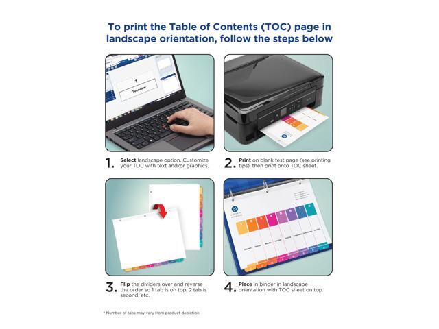 Avery - Ready Index Table of Contents Paper Dividers, 1-31 Tabs, 6 Sets/Pack - Multicolor - image 7