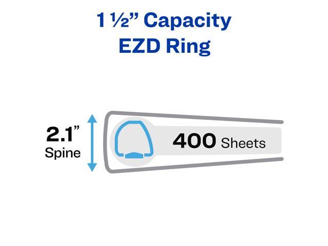 Avery SDS Binder 1-1/2' Cap 11-3/16'Wx2-2/3'Dx11-5/8'H Red/Yellow 18950