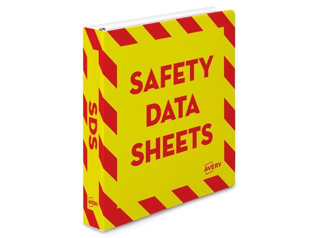 Avery SDS Binder 1-1/2' Cap 11-3/16'Wx2-2/3'Dx11-5/8'H Red/Yellow 18950