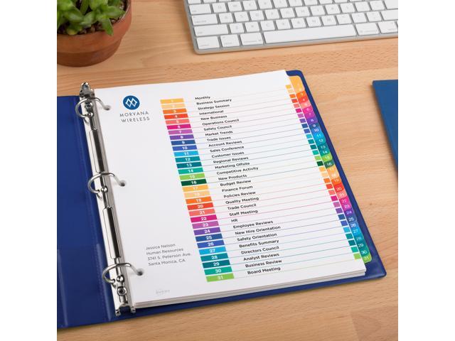 Avery - Ready Index Table of Contents Paper Dividers, 1-31 Tabs, 6 Sets/Pack - Multicolor - image 6