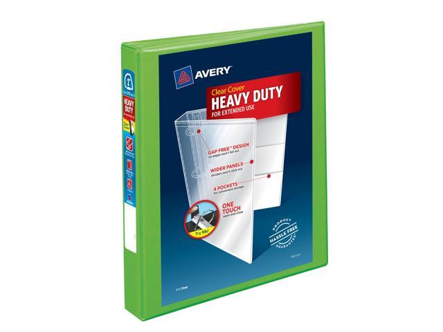 Avery Heavy-Duty View Binder w/Locking EZD Rings 1' Cap Chartreuse 79770
