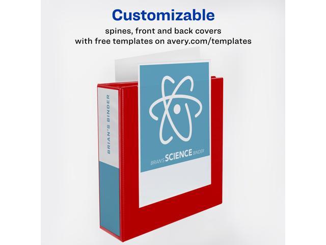 Avery - Heavy Duty 3" 3-Ring View Binders, D-Ring - Red - image 11