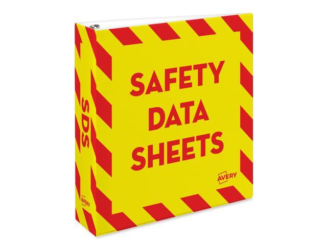 Avery SDS Binder 2' Cap 11-3/16'Wx2-2/3'Dx11-5/8'H Red/Yellow 18951