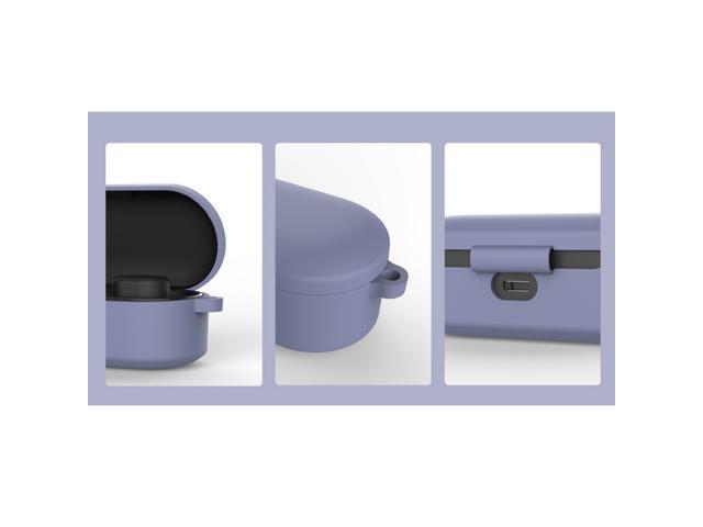 For QCY T1S/QS2 Earbuds Cover Bluetooth Earphone Case Cover Protective Case Lavender gray