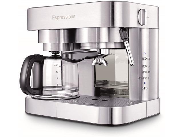 Espressione - Stainless Steel Series Espresso Maker/10-Cup Coffee Maker - Stainless Steel