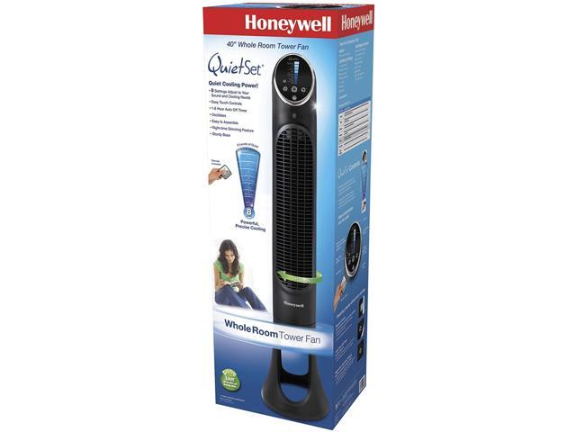 Honeywell QuietSet 8-Speed Whole-Room Tower Fan 10W x 40H Black HYF290B