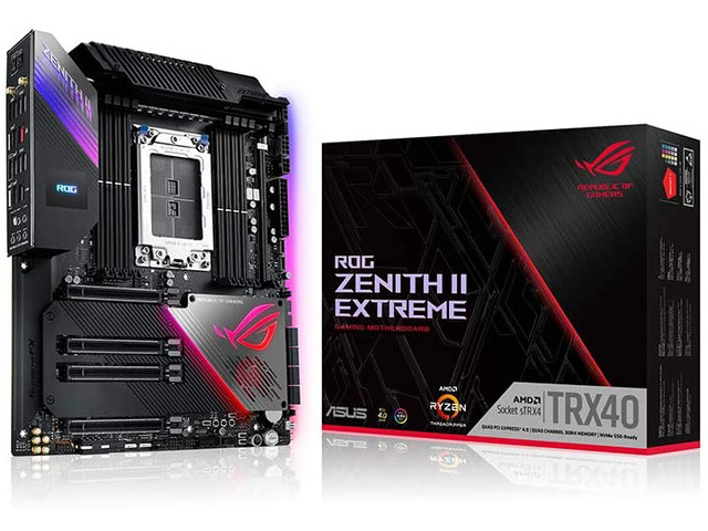 ASUS ROG Zenith II Extreme TRX40 Gaming AMD 3rd Gen Ryzen Threadripper sTRX4 EATX Motherboard with 16 Power Stages, PCIe 4.0, WiFi 6 (802.11ax),...