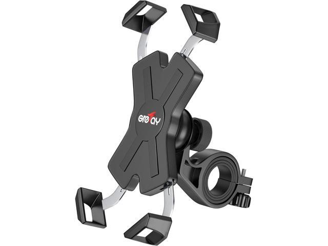 Bike Phone Mount Metal Motorcycle Handlebar Phone Holder Scooter Phone Clamp for 4.0-7.0 Inch Smartphone with 360° Rotation