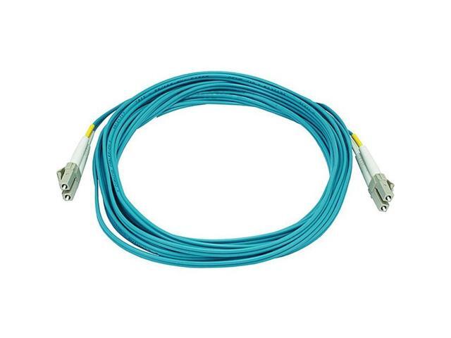 Monoprice Fiber Optic Cable - 5 Meter - Aqua LC to LC, OM3, 50/125 Type, Multi Mode, 10Gb, Duplex