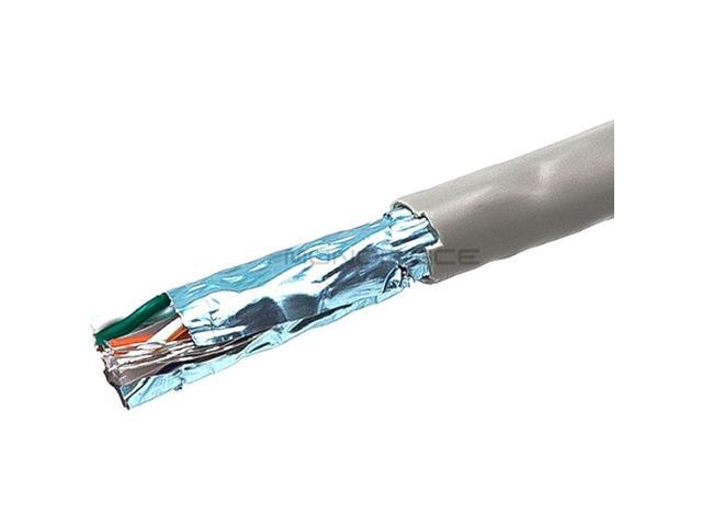Monoprice Cat5e Ethernet Bulk Cable - Network Internet Cord - Solid, 350Mhz, STP, CM, Pure Bare Copper Wire, 24AWG, 1000ft, Gray