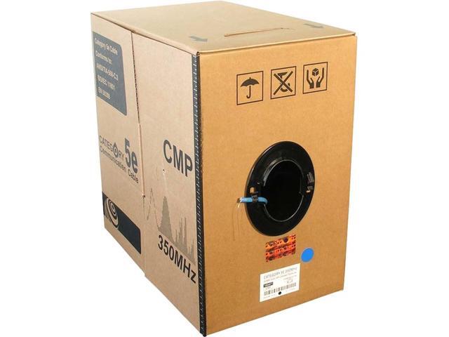 Monoprice Cat5e Ethernet Bulk Cable - 1000 Feet - White Solid, 350Mhz, UTP, CMP, Plenum, Pure Bare Copper Wire, 24AWG, No Logo