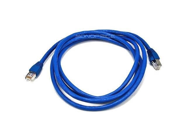 Monoprice Cat6A Ethernet Patch Cable - 7 Feet - Blue Snagless RJ45, Stranded, 550Mhz, STP, Pure Bare Copper Wire, 10G,26AWG