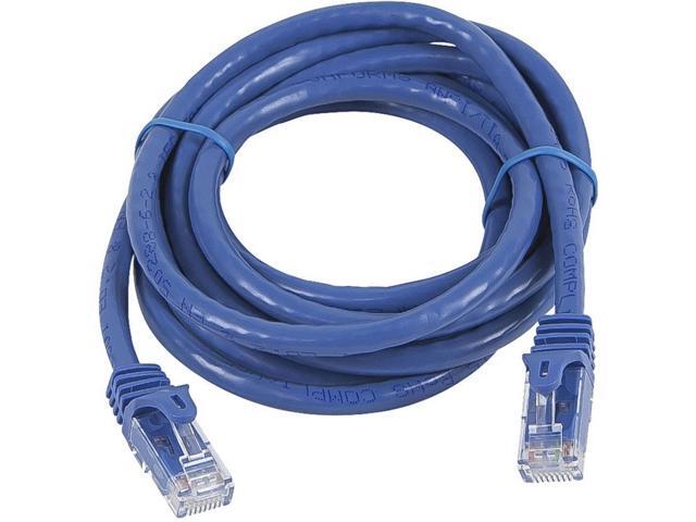 Monoprice Flexboot Cat5e Ethernet Patch Cable - Network Internet Cord - RJ45, Stranded, 350Mhz, UTP, Pure Bare Copper Wire, 24AWG, 7ft, Blue
